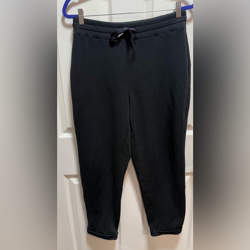 SPANX Black Drawstring Ponte Pants size L